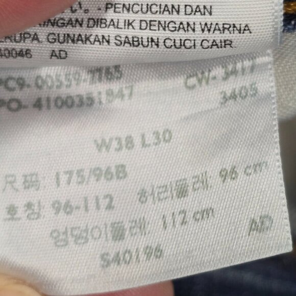 Levis 559 Jeans Men 38x30 (Fits 37x28.5) Blue Relaxed Straight Fit Denim Skater - Picture 6 of 13